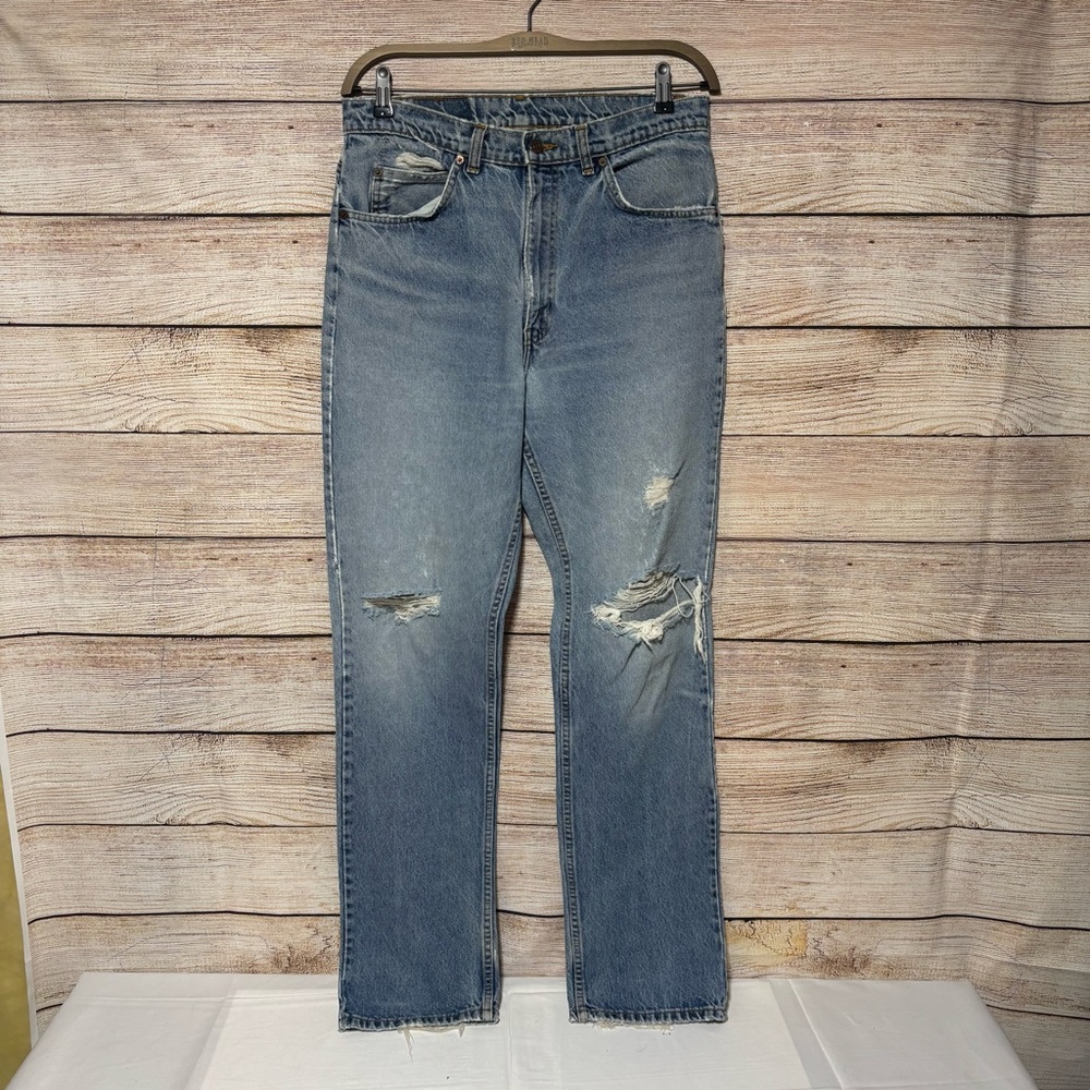 Vintage Levis Orange Tab Jeans 90s Distressed 34x34